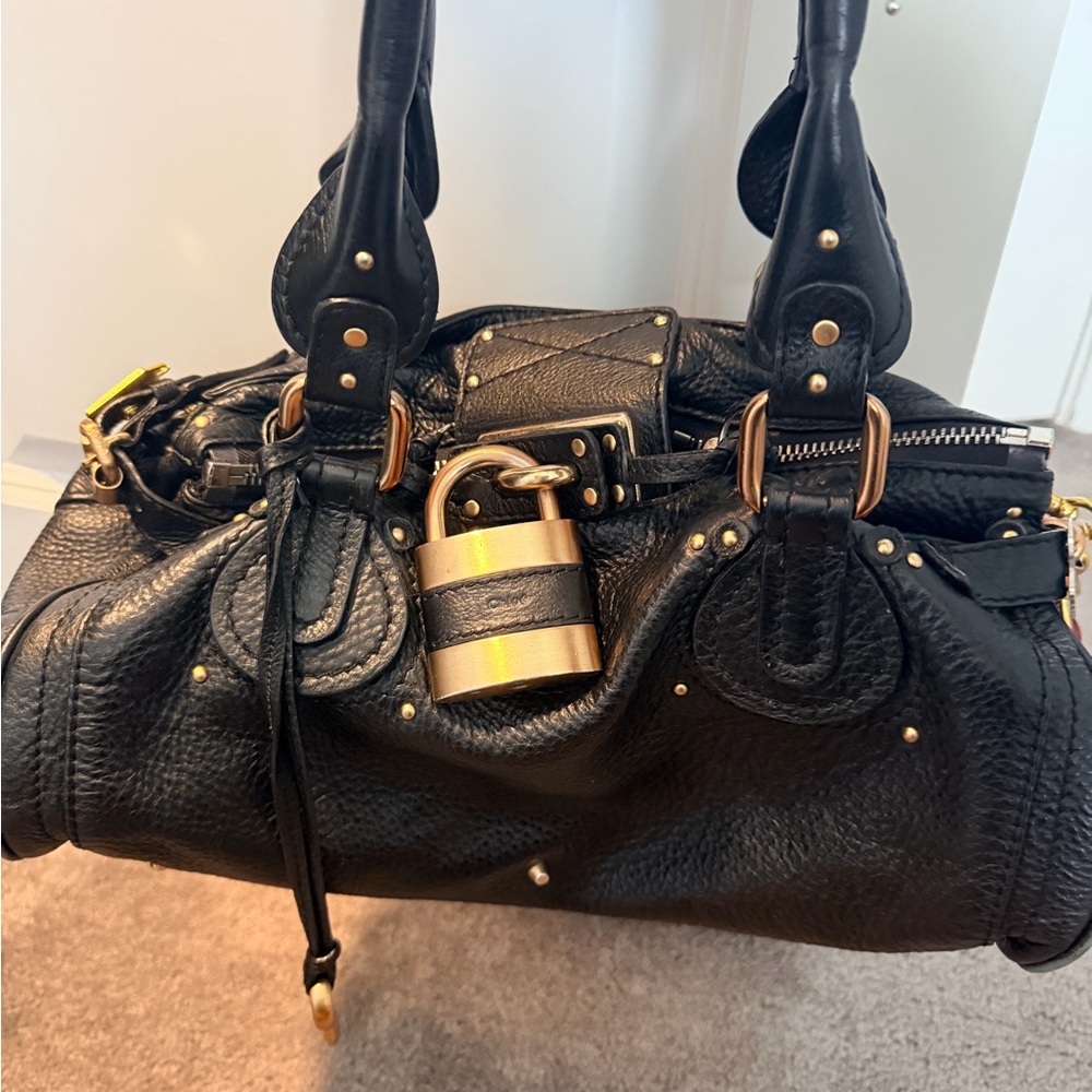 Chloe Black Leather Hobo with Gold Hardware - Picture 7 of 9